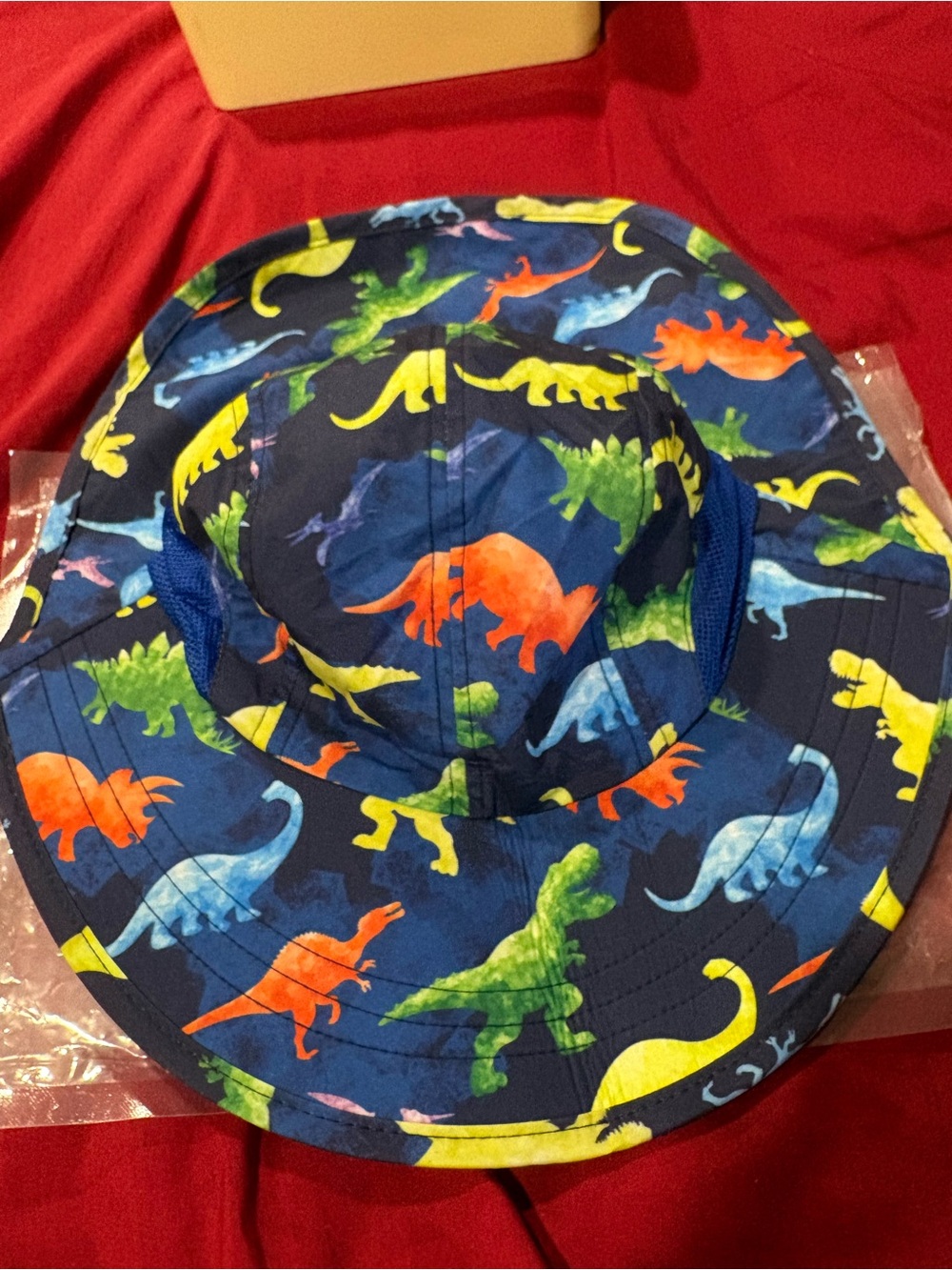 Kids Dino Print Sun Hat - Navy Blue